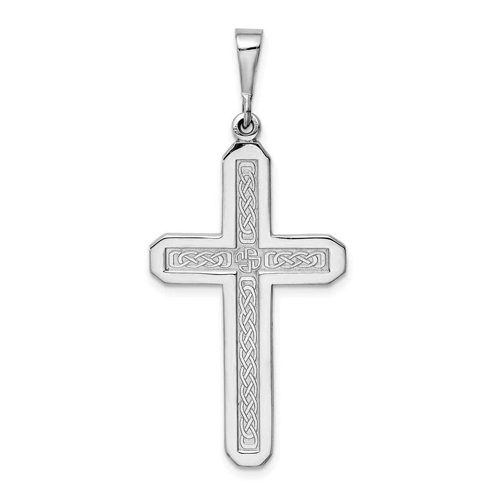 14k White Gold 20.75 mm Cross Pendant (3.28 grams)