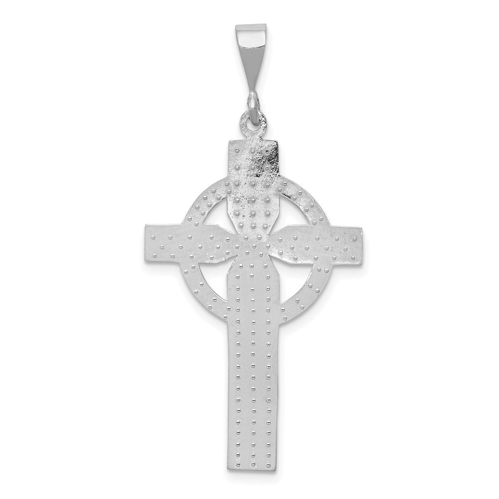 14k White Gold 21 mm Celtic Cross Charm (1.98 grams)