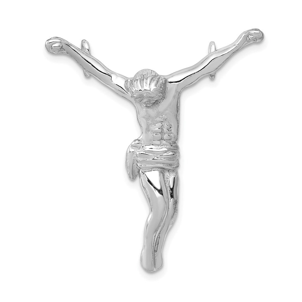 14k White Gold 32 mm Jesus Chain Slide (3.78 grams)