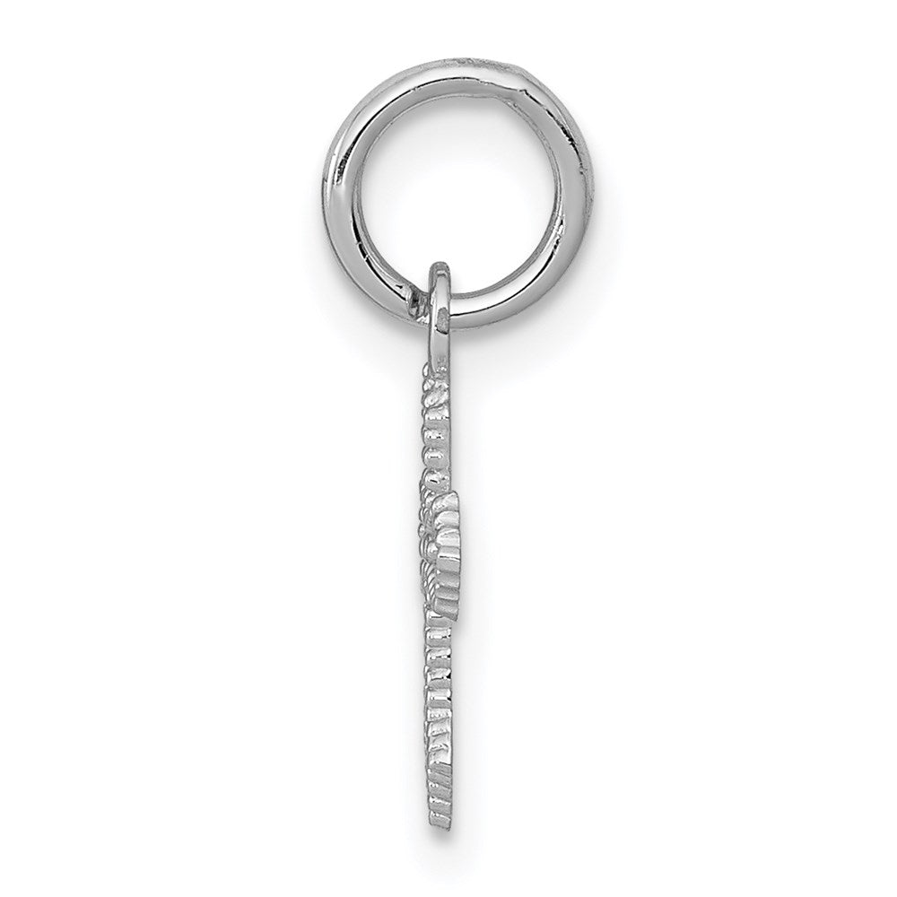 14k White Gold 7 mm Passion Cross Charm (0.26 grams)