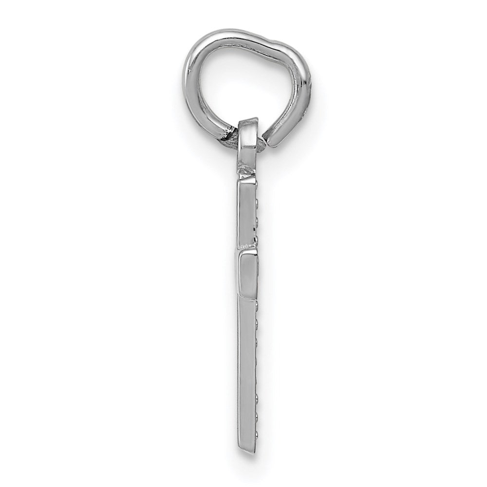 14k White Gold 9 mm Cross Charm (0.52 grams)