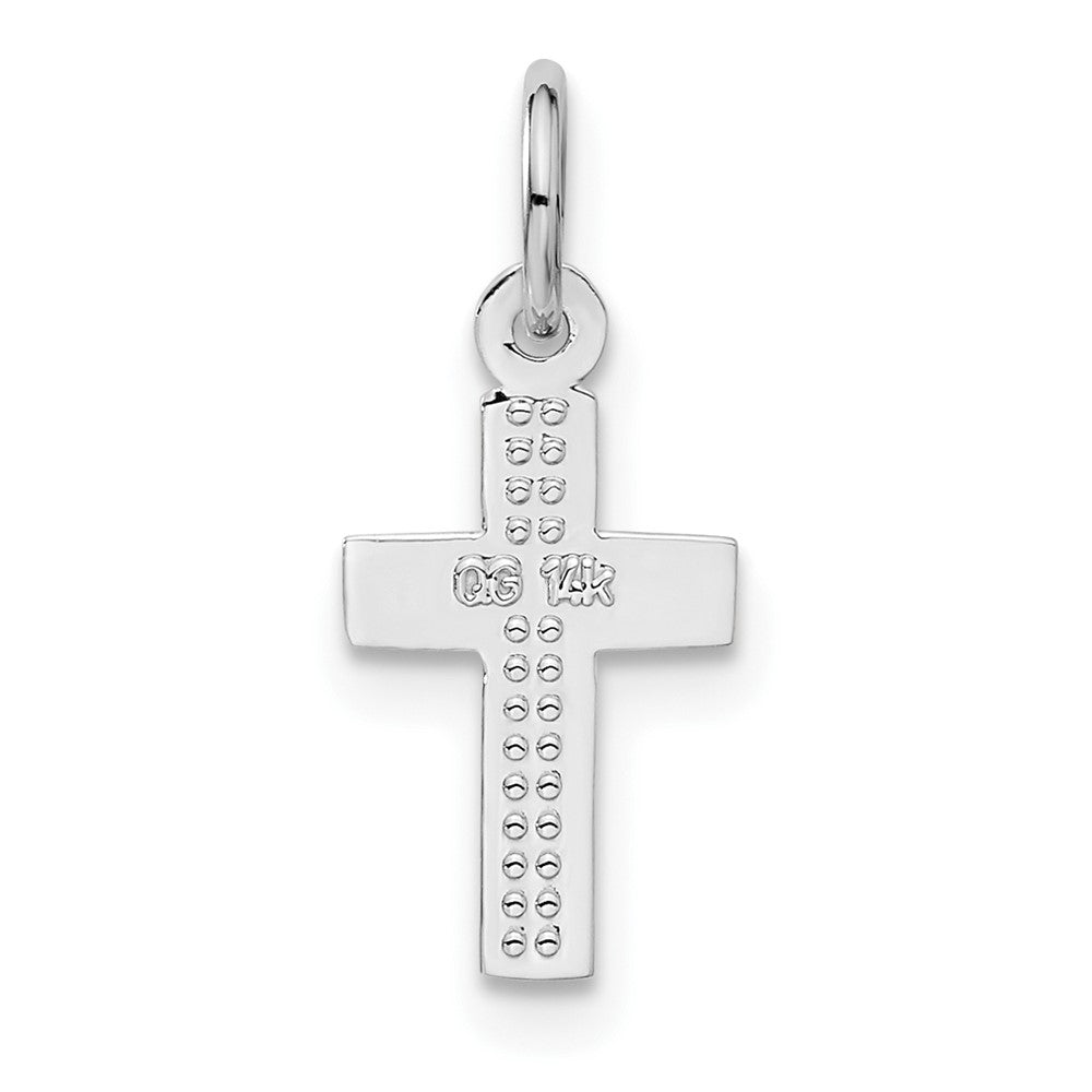 14k White Gold 9 mm Cross Charm (0.52 grams)