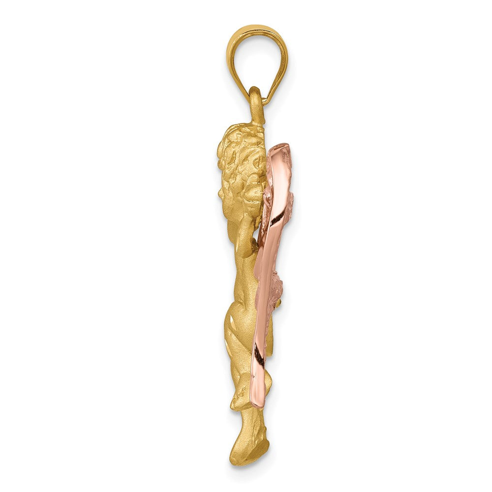 14k Two-tone 23 mm Angel Pendant (6 grams)