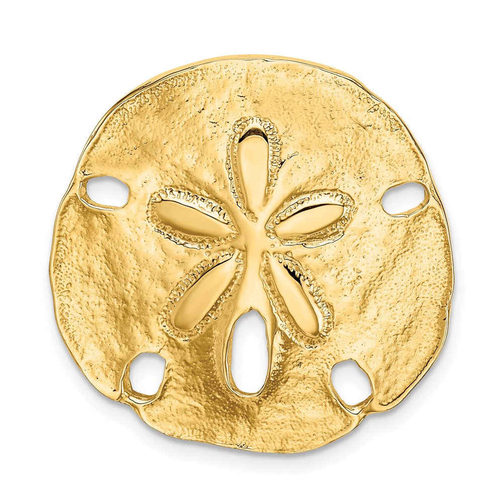 14k Yellow Gold 27 mm on Both Small Sand Dollar Slide (5.99 grams)