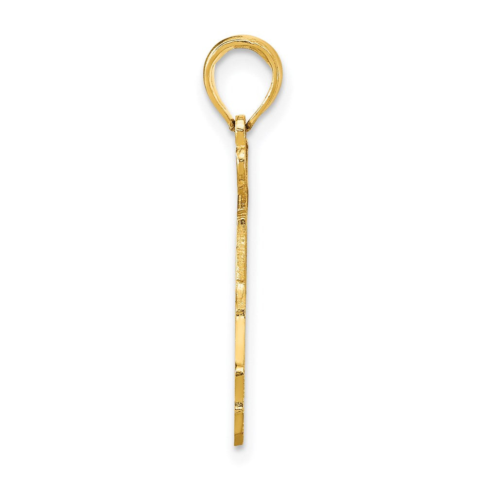 14k Yellow Gold 20 mm Solid Florida State Pendant (0.65 grams)