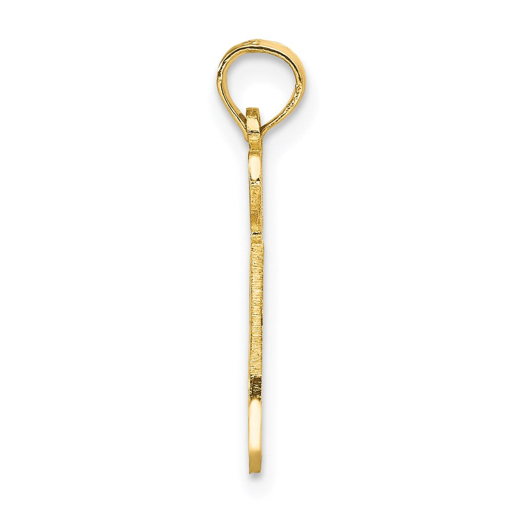 14k Solid I HEART WA Washington State Pendant (0.84 grams)