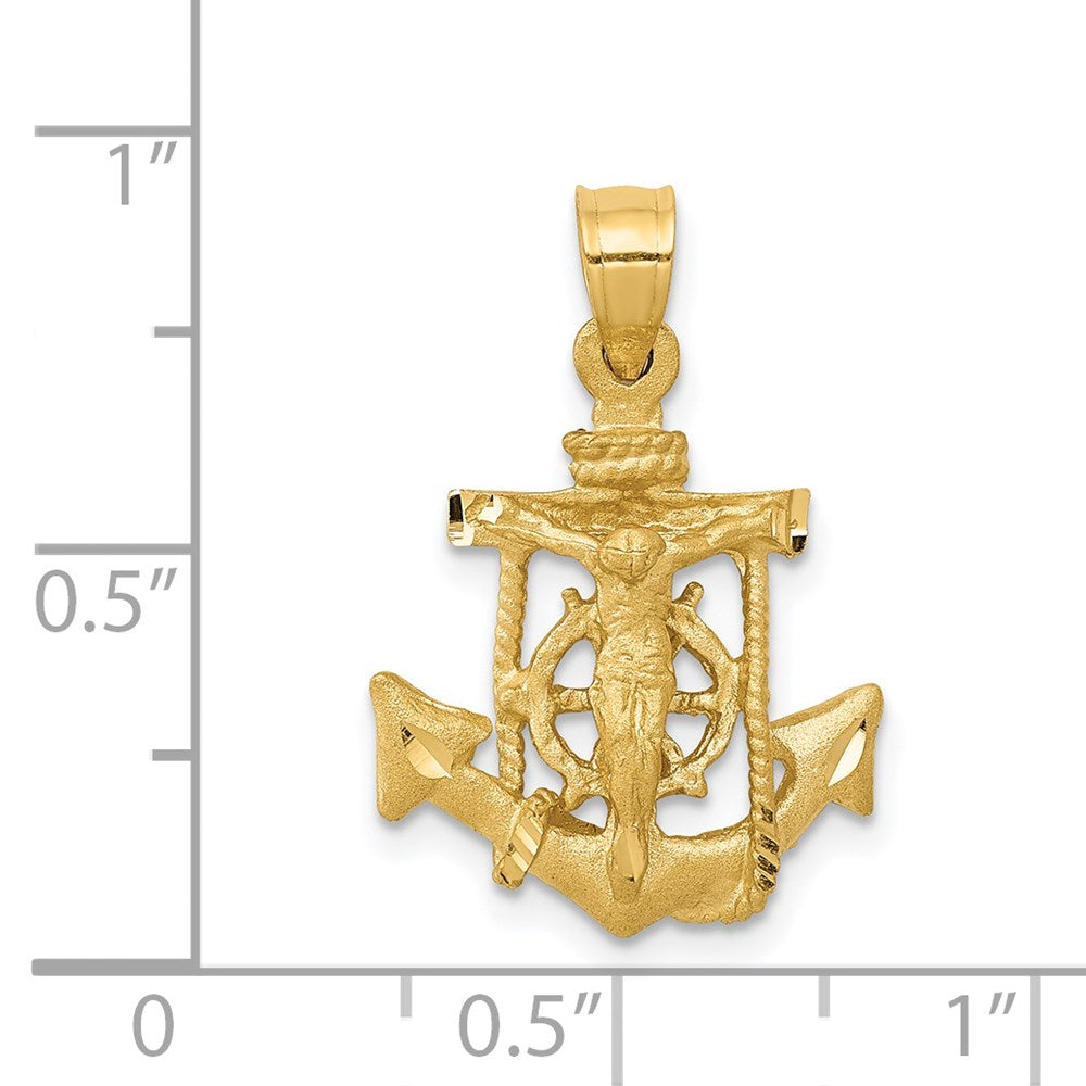 14k Yellow Gold 15 mm Mariners Cross Pendant (1.68 grams)