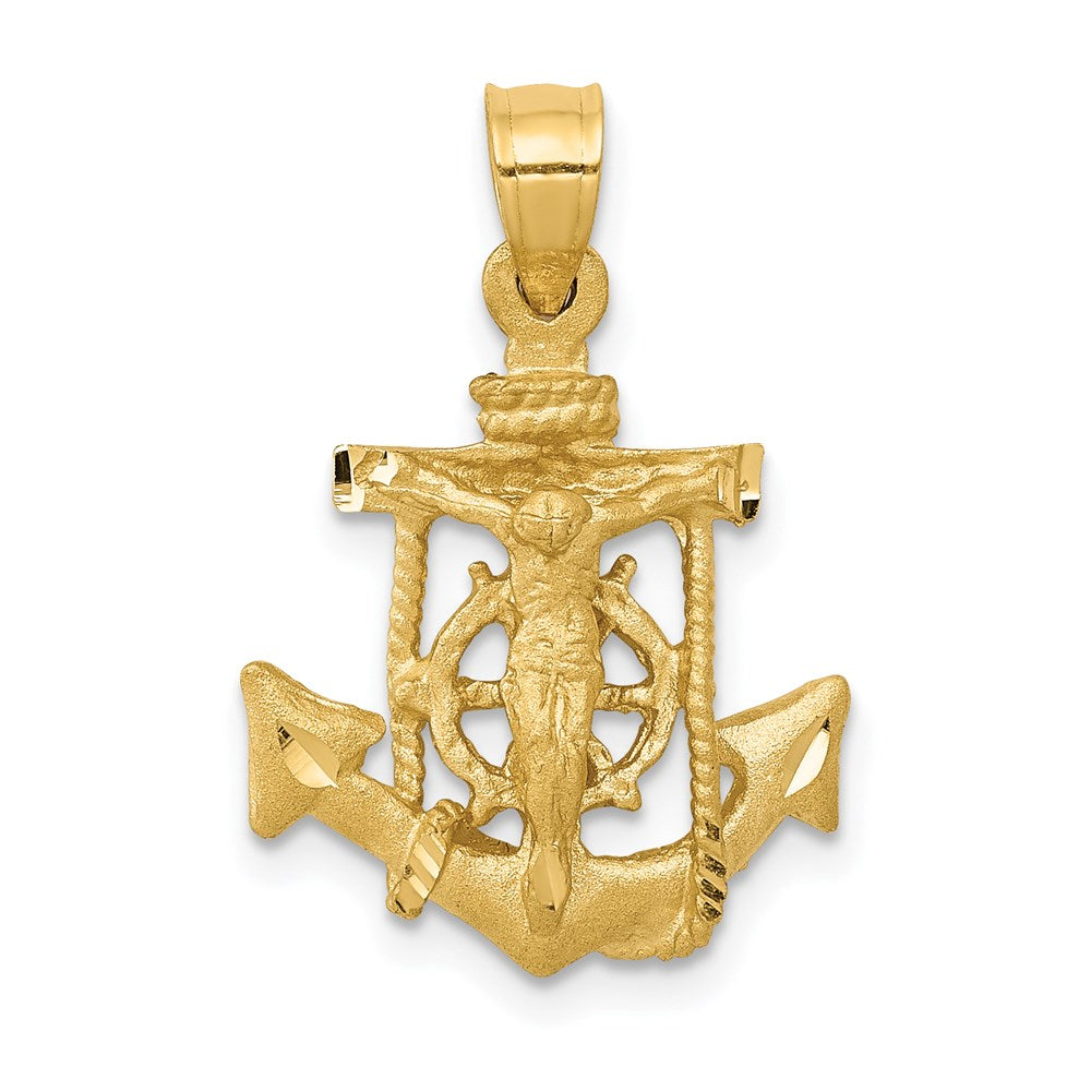 14k Yellow Gold 15 mm Mariners Cross Pendant (1.68 grams)