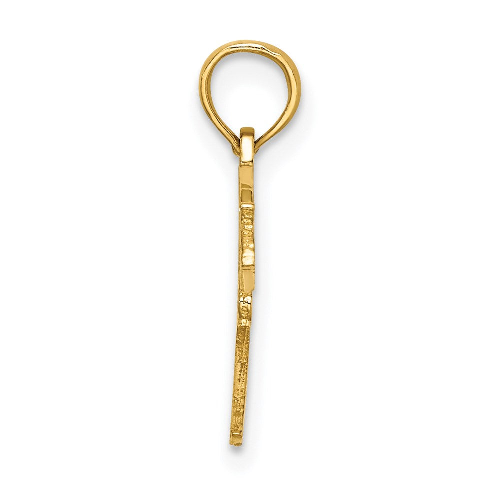 14k Yellow Gold 19.25 mm Fire Department Insignia Charm (0.74 grams)