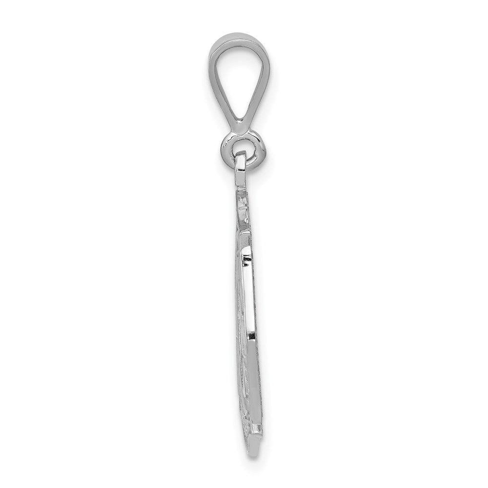 14k White Gold 20 mm FIRE RESCUE Pendant (2.82 grams)