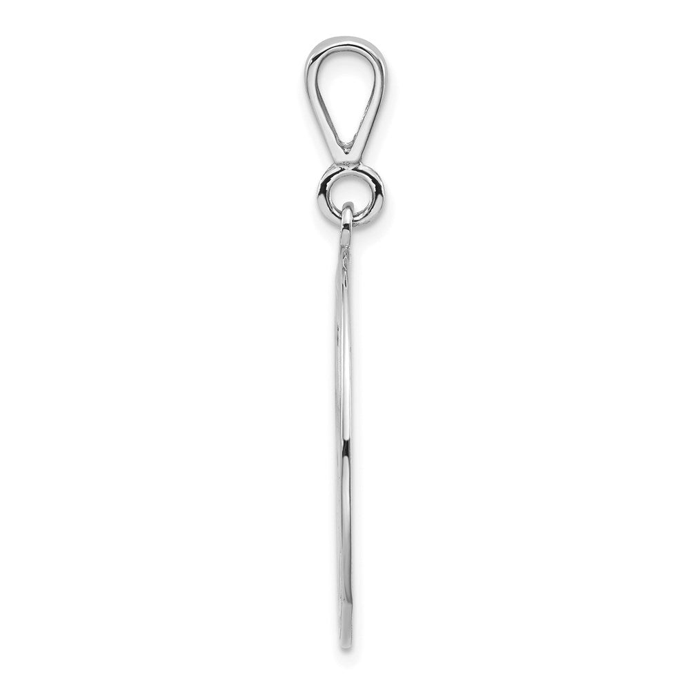 14k White Gold 23 mm Polished & Textured Large Masonic Symbol Pendant (2.94 grams)