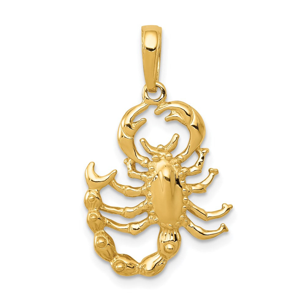 14k Yellow Gold 10 mm Scorpion Pendant (1.69 grams)