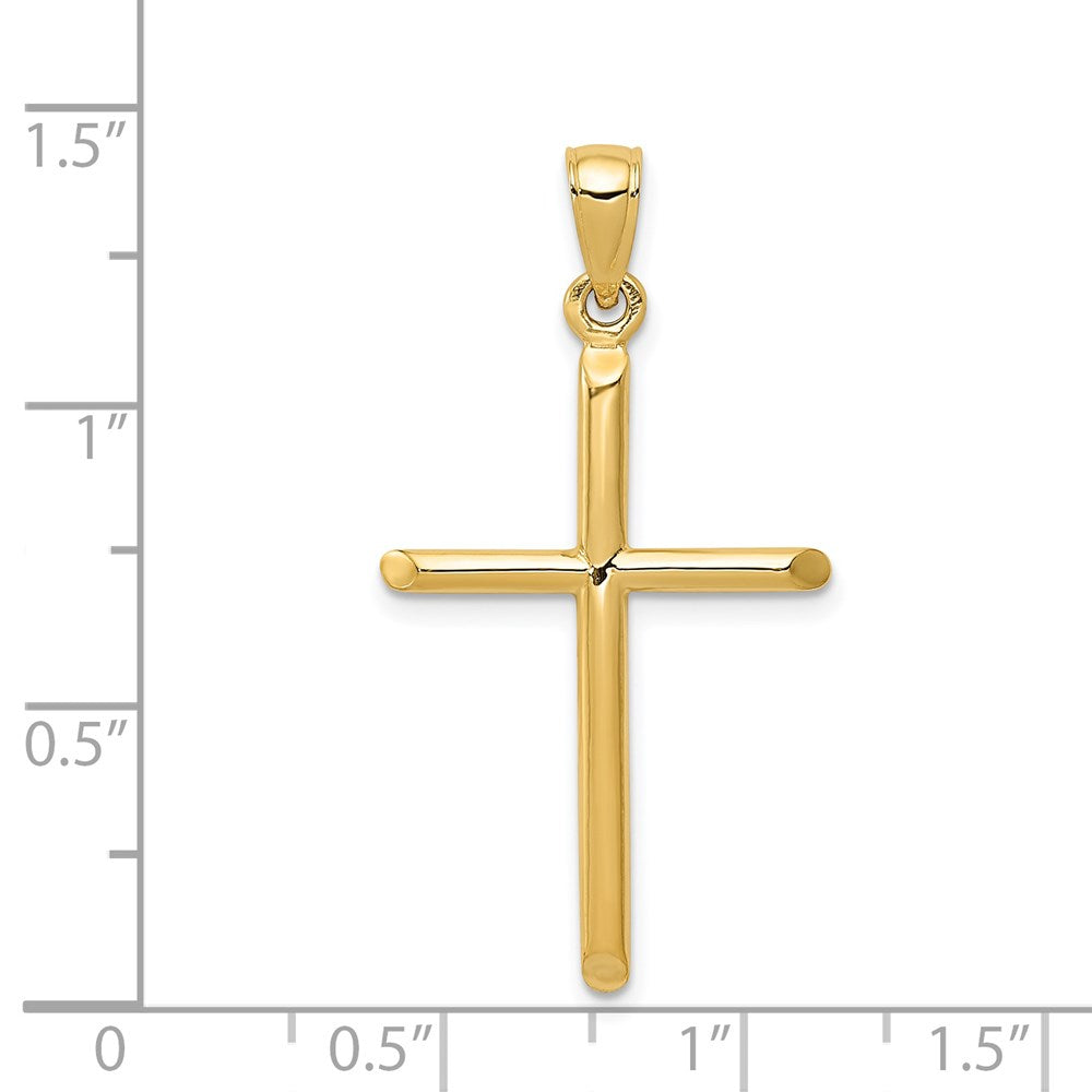 14k Yellow Gold 19 mm Polished Cross Pendant (1.73 grams)