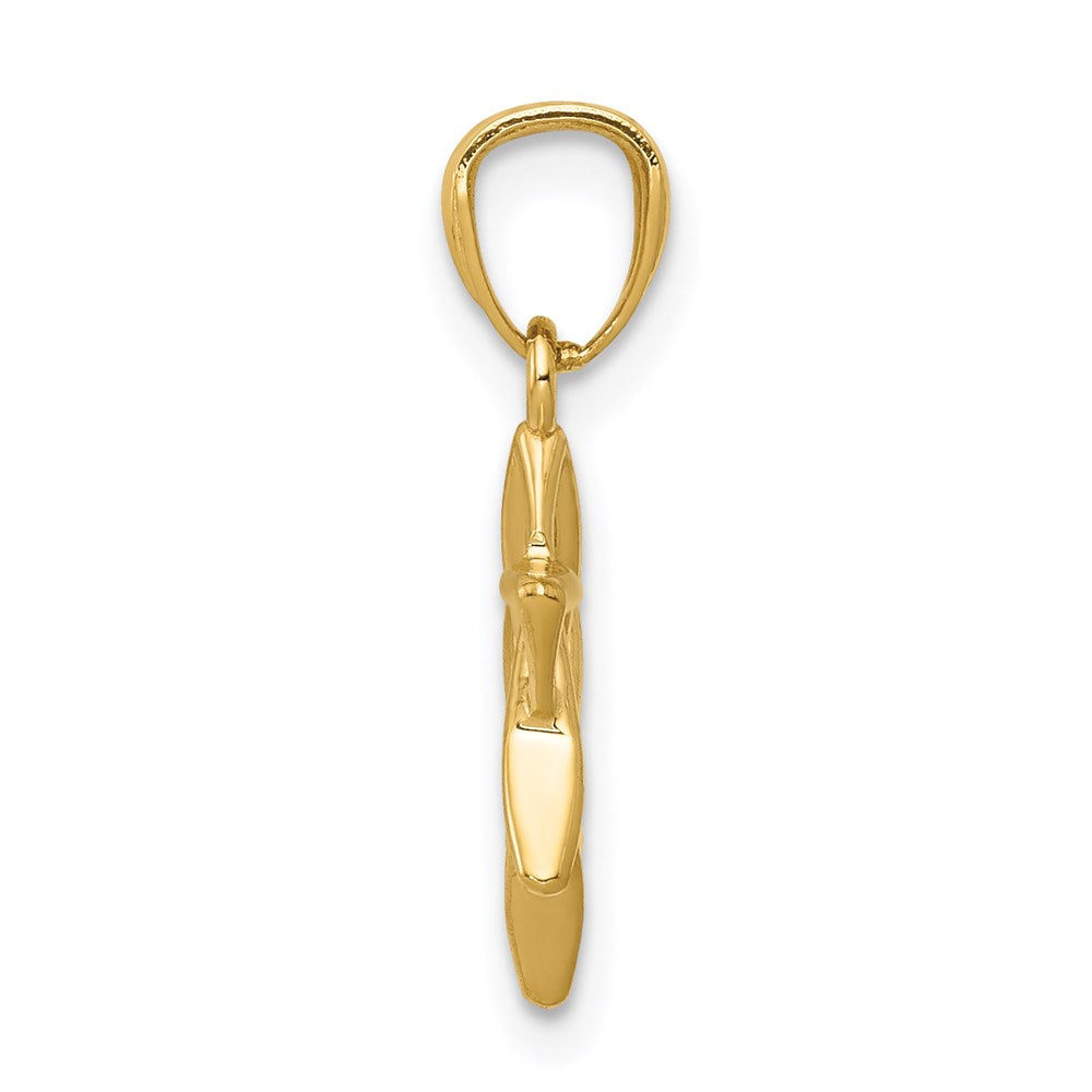 14k Yellow Gold 12 mm Polished Star of David Pendant (0.78 grams)