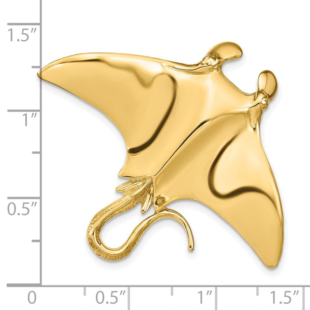 14k Yellow Gold 35 mm Manta Ray Slide (8.39 grams)