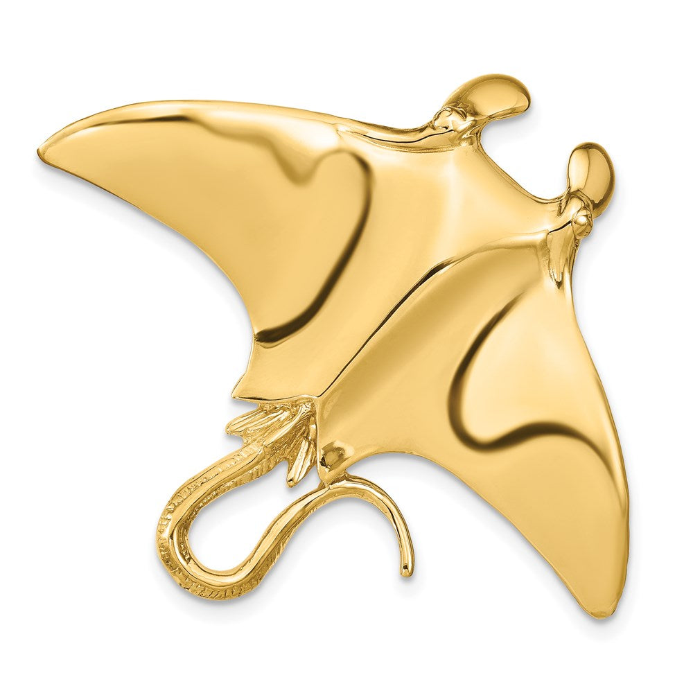 14k Yellow Gold 35 mm Manta Ray Slide (8.39 grams)