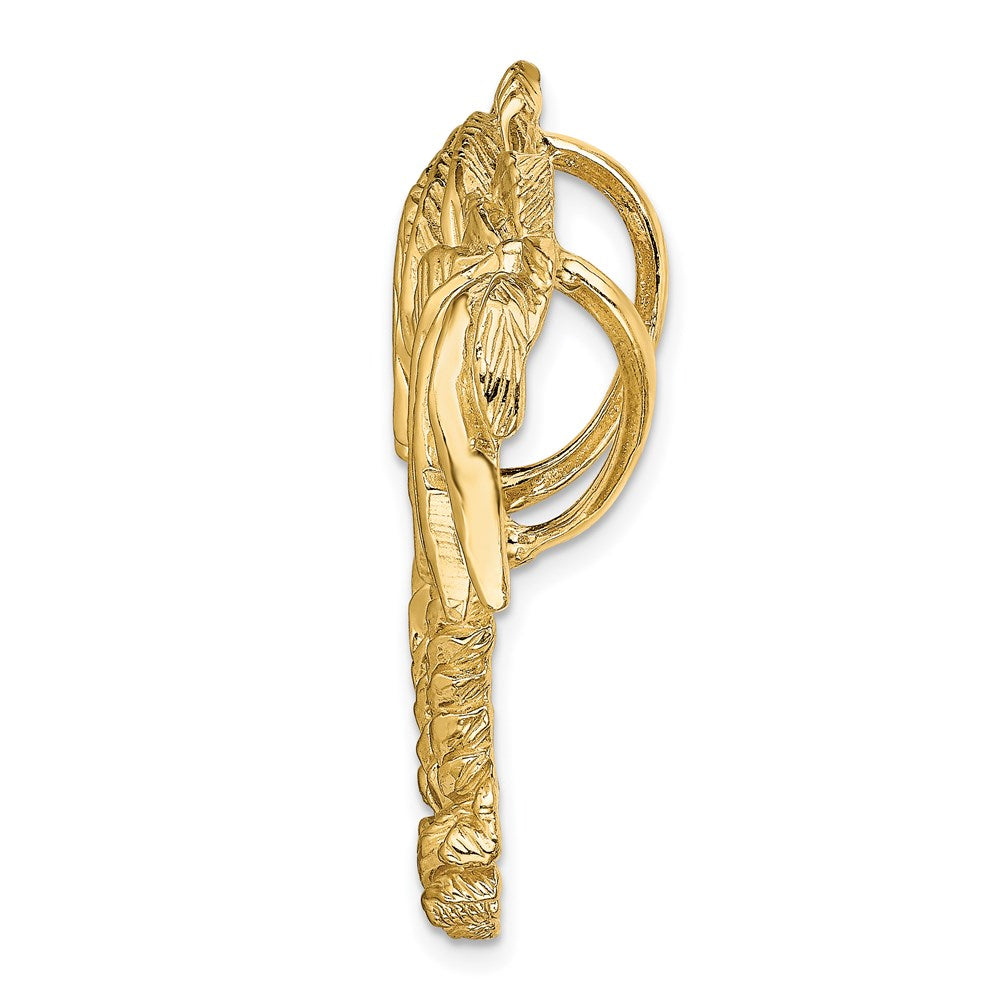 14k Yellow Gold 33.82 mm Double Palm Tree Slide (11.01 grams)