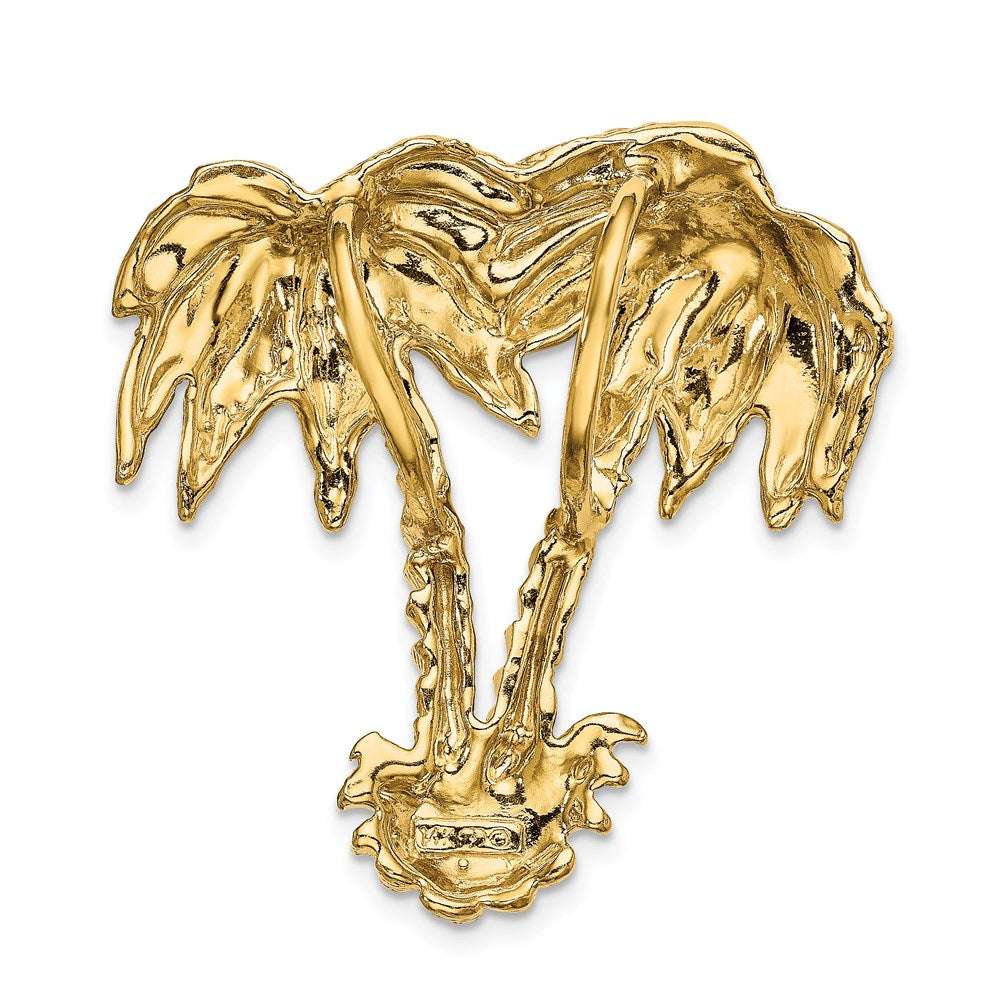 14k Yellow Gold 33.82 mm Double Palm Tree Slide (11.01 grams)
