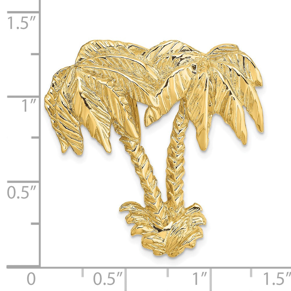 14k Yellow Gold 33.82 mm Double Palm Tree Slide (11.01 grams)