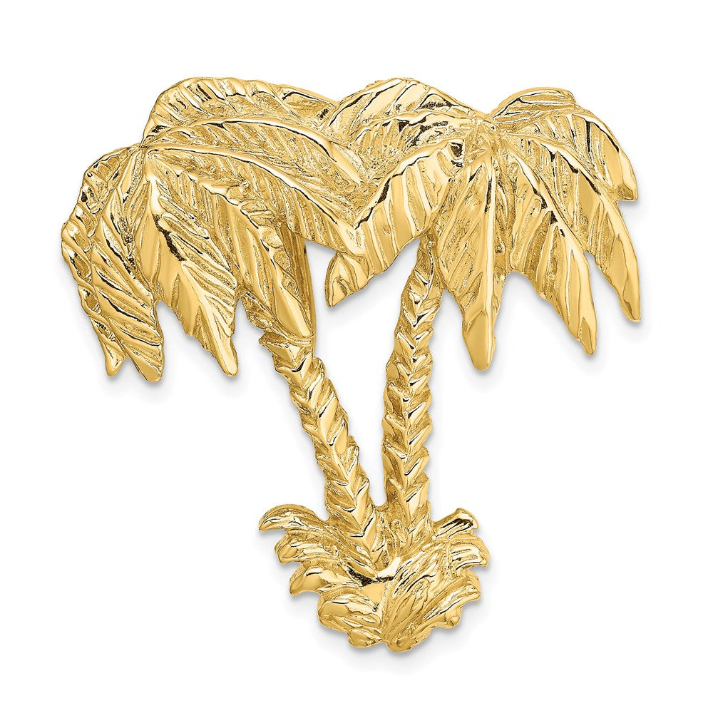 14k Yellow Gold 33.82 mm Double Palm Tree Slide (11.01 grams)