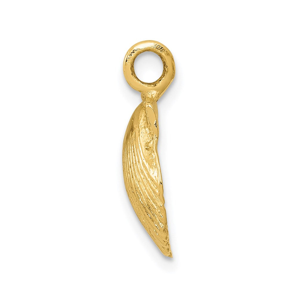 14k Yellow Gold 12 mm Seashell Pendant (1.24 grams)