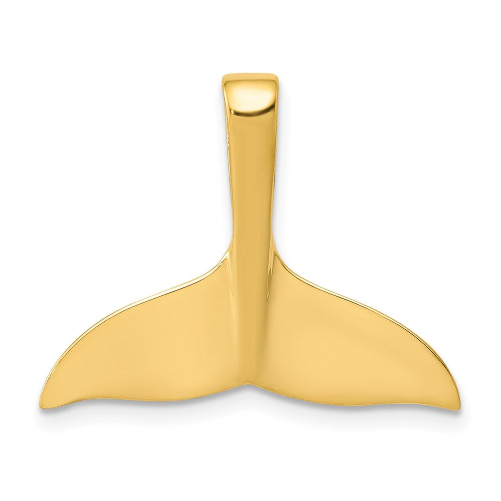 14k Yellow Gold 23 mm Whale Tail Chain Slide (1.42 grams)
