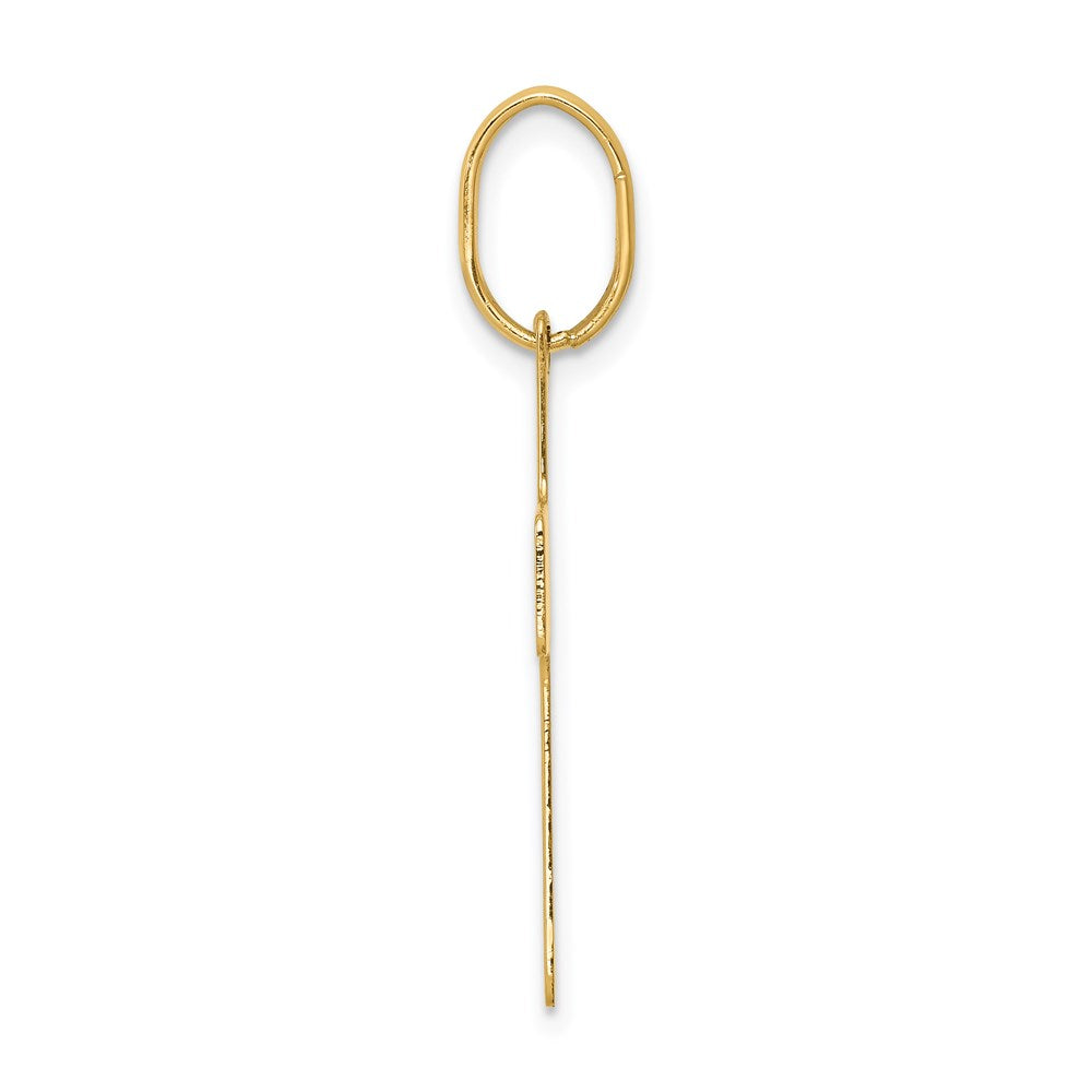 14k Yellow Gold 17 mm Polished Cross Charm (1.47 grams)