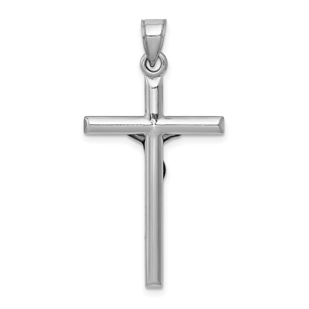 14k White Gold 20 mm Jesus Crucifix Pendant (1.05 grams)