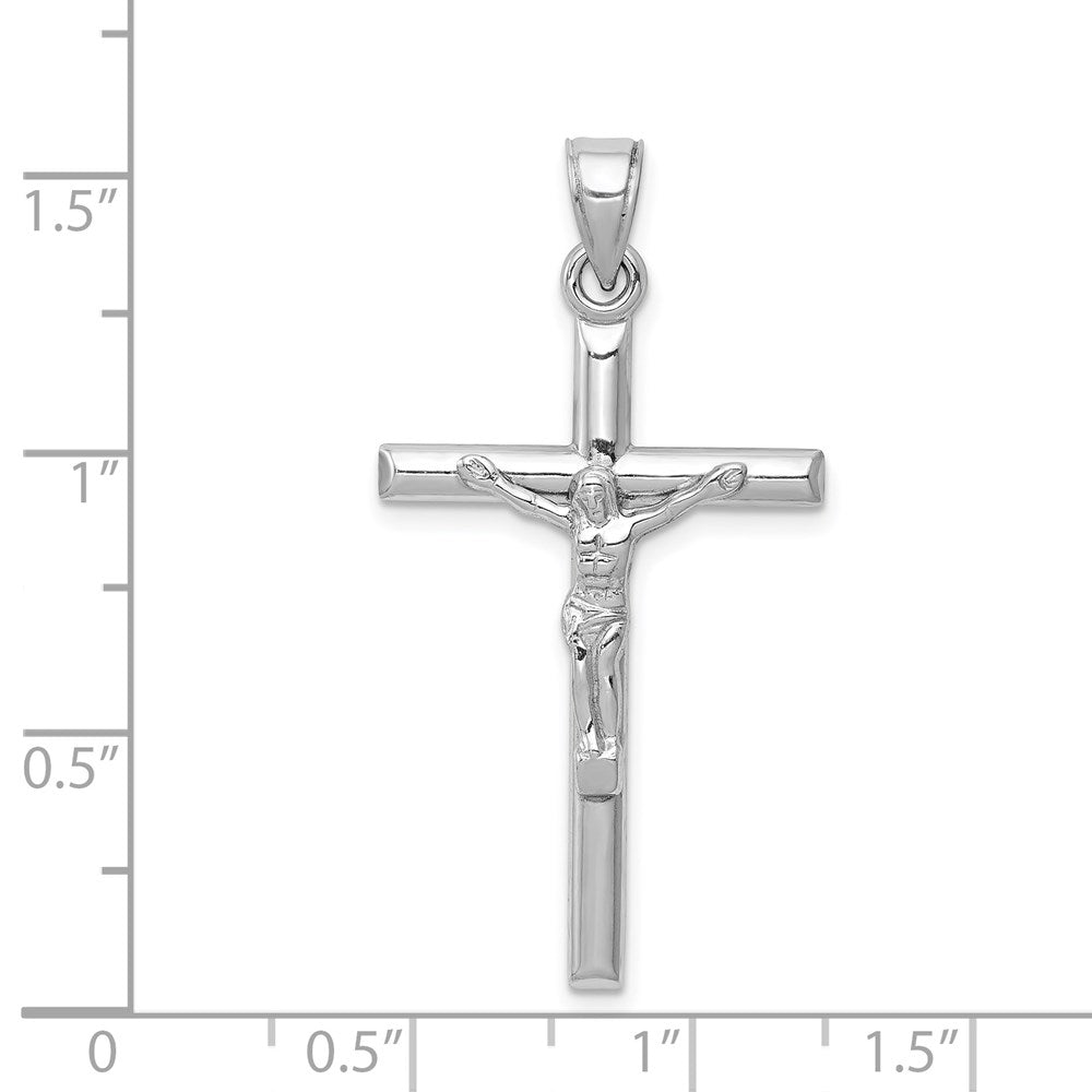 14k White Gold 20 mm Jesus Crucifix Pendant (1.05 grams)