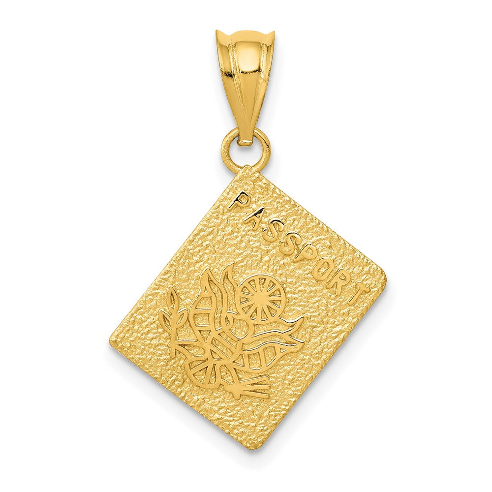 14k Yellow Gold 17 mm Passport Charm (1.48 grams)