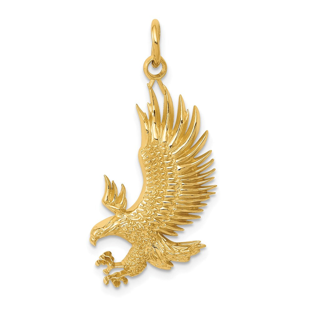 14k Yellow Gold 15 mm Bald Eagle Charm (1.83 grams)