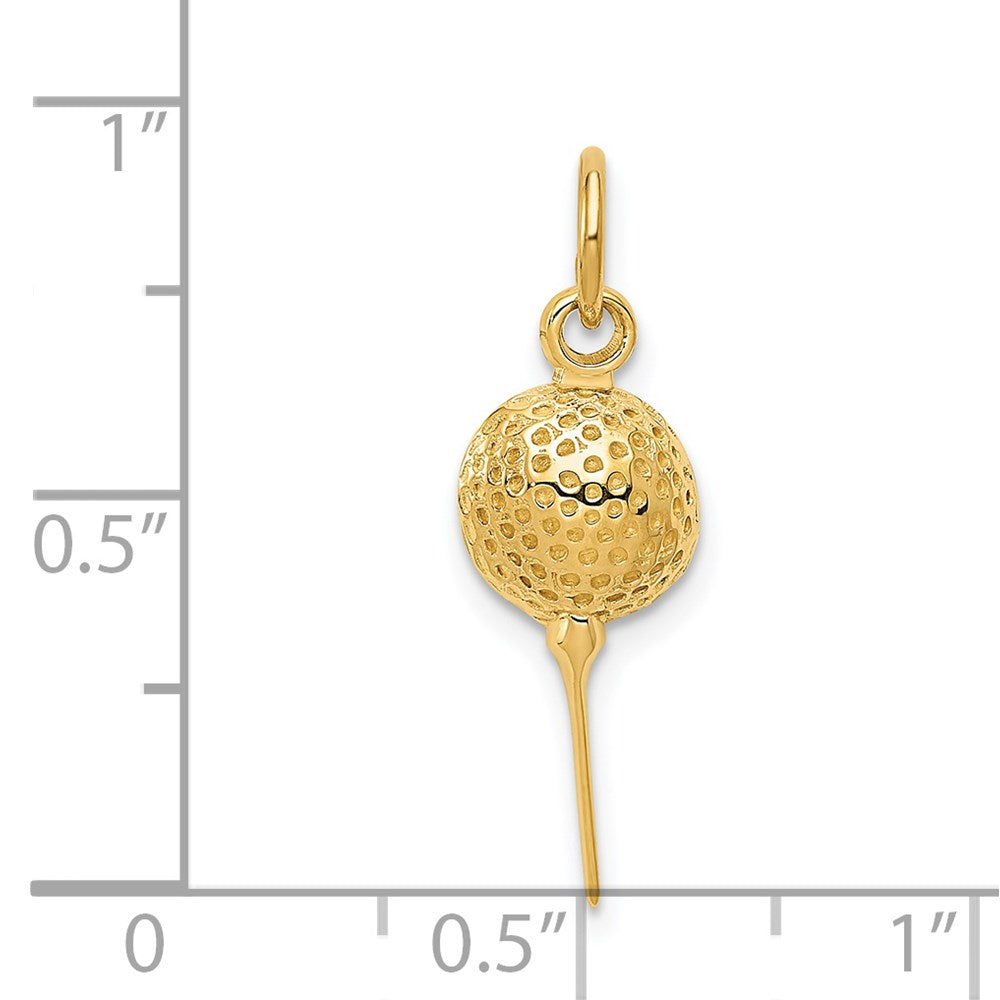 14k Yellow Gold 8 mm Golf Ball Charm (0.56 grams)