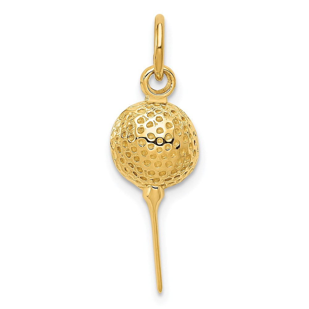 14k Yellow Gold 8 mm Golf Ball Charm (0.56 grams)