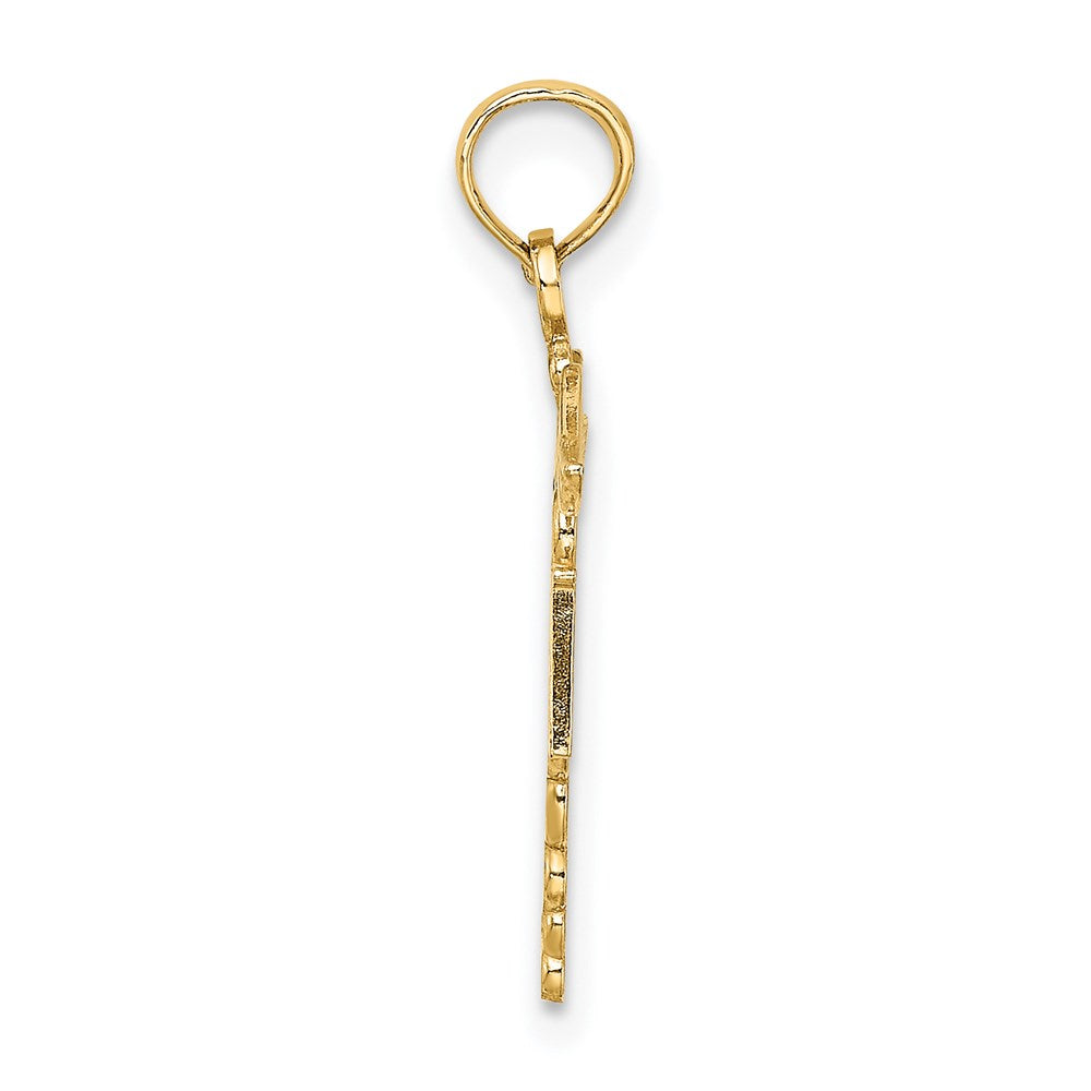 14k Yellow Gold 19.58 mm RN Caduceus Charm (0.93 grams)