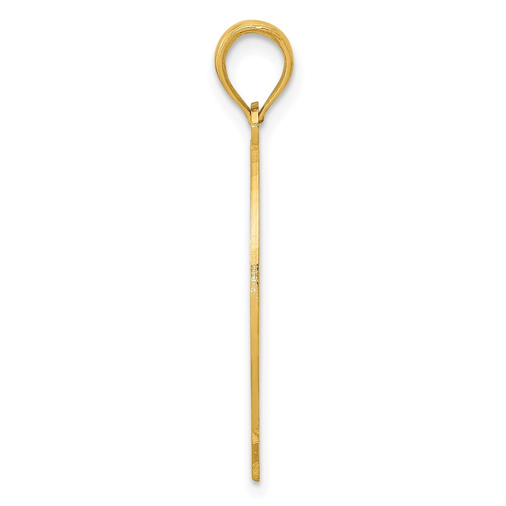 14k Yellow Gold 9 mm Ichthus Fish Pendant (0.74 grams)