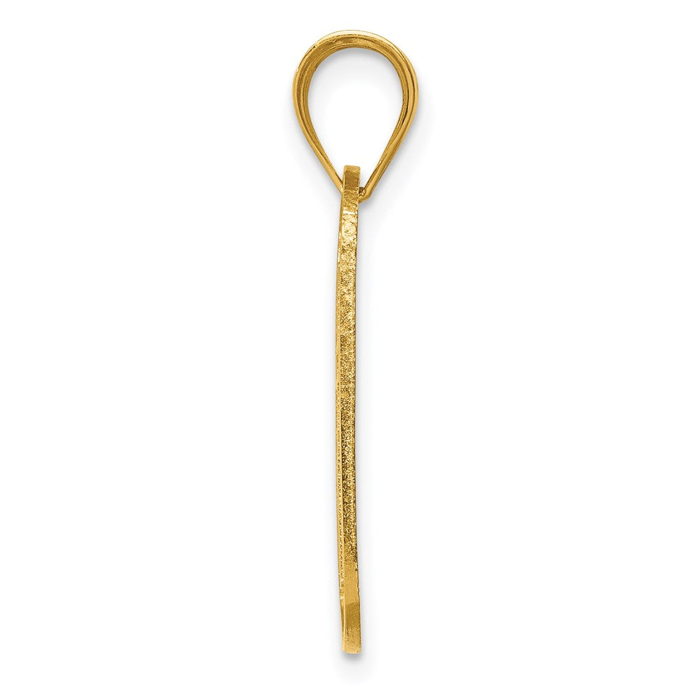 14k Yellow Gold 10 mm Polished Cross Cut-out Pendant (1.09 grams)