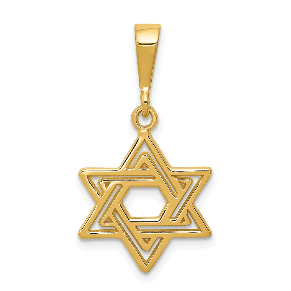 14k Yellow Gold 15 mm Star of David Charm (0.9 grams)