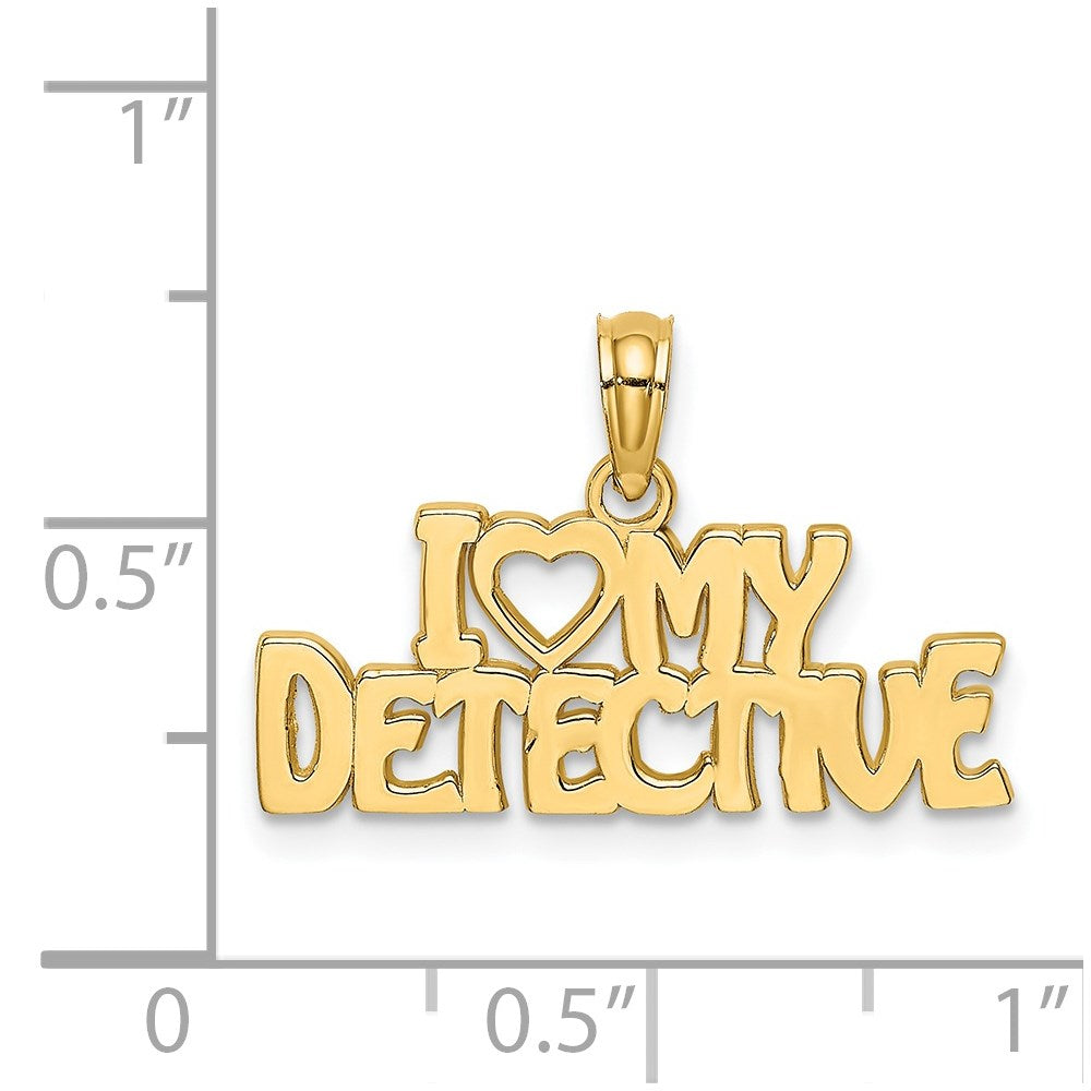 14K I HEART MY DETECTIVE Charm (1.39 grams)