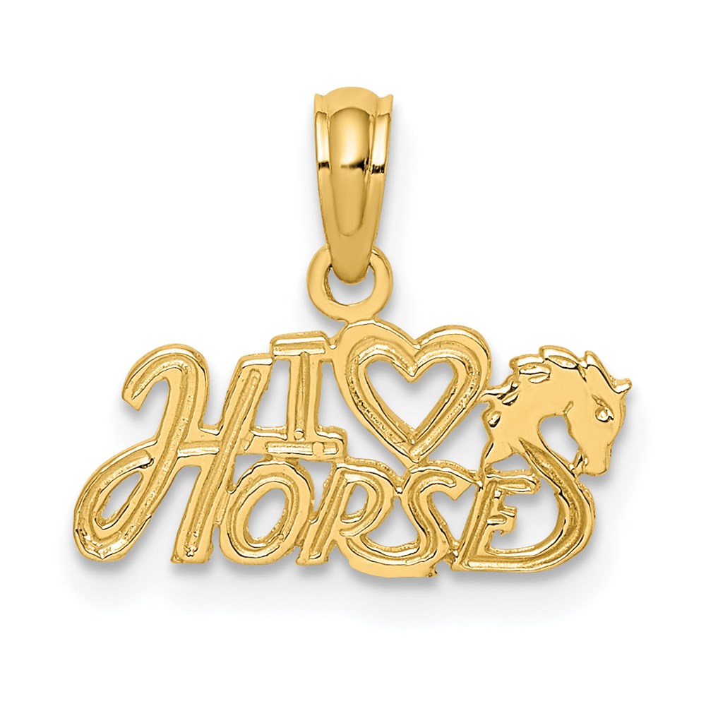 14K I HEART HORSES Charm (0.6 grams)