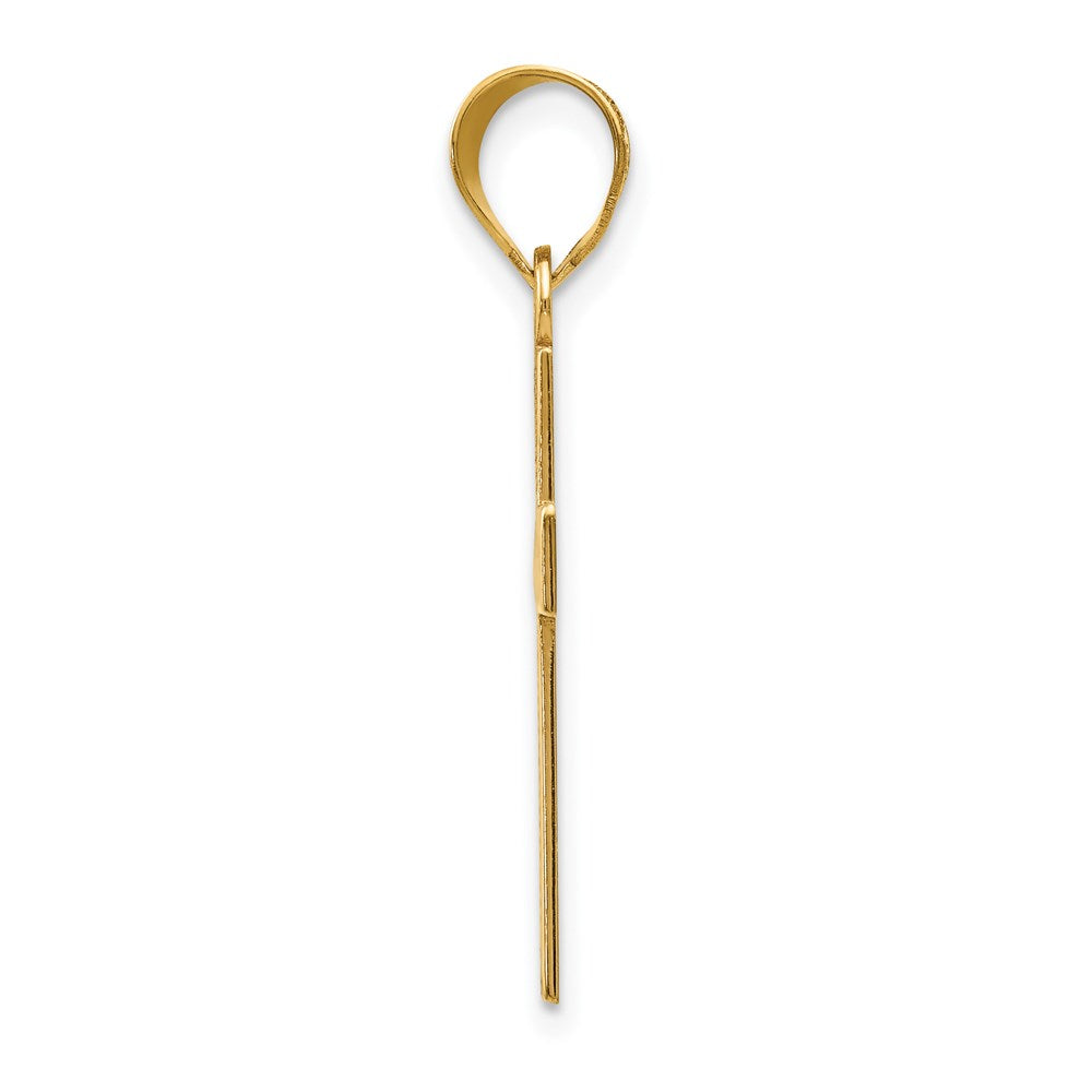 14k Yellow Gold 14 mm Small Satin Cross Pendant (0.92 grams)