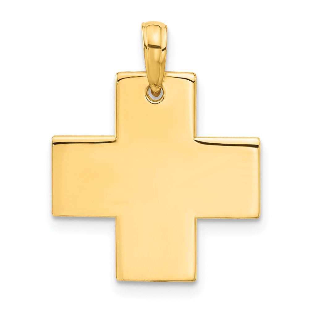 14k Yellow Gold 18.1 mm Polished Cross Pendant (2.05 grams)