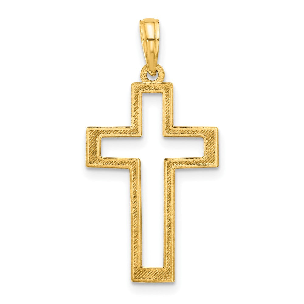14k Yellow Gold 15.1 mm Polished Cross Pendant (1.31 grams)