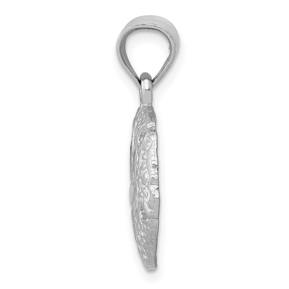 14k White Gold 14 mm Sanddollar Charm (1.74 grams)