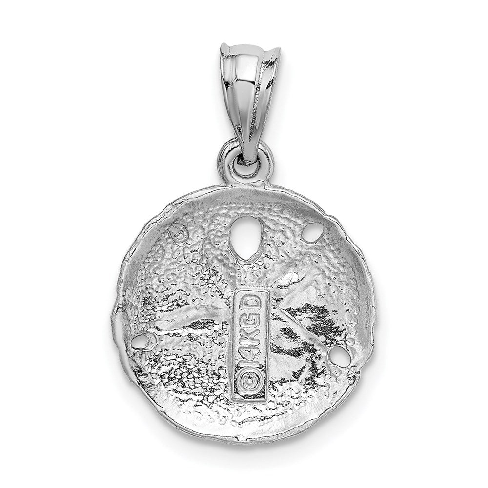14k White Gold 14 mm Sanddollar Charm (1.74 grams)
