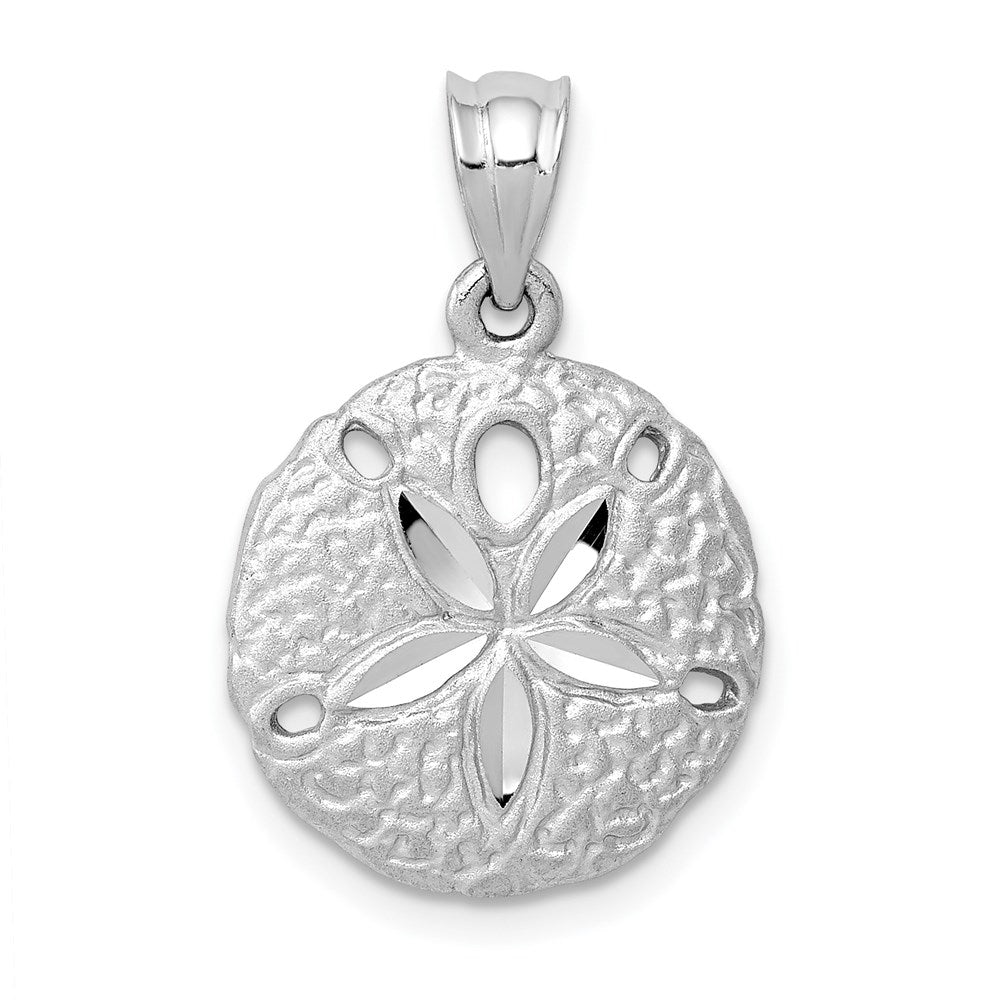 14k White Gold 14 mm Sanddollar Charm (1.74 grams)