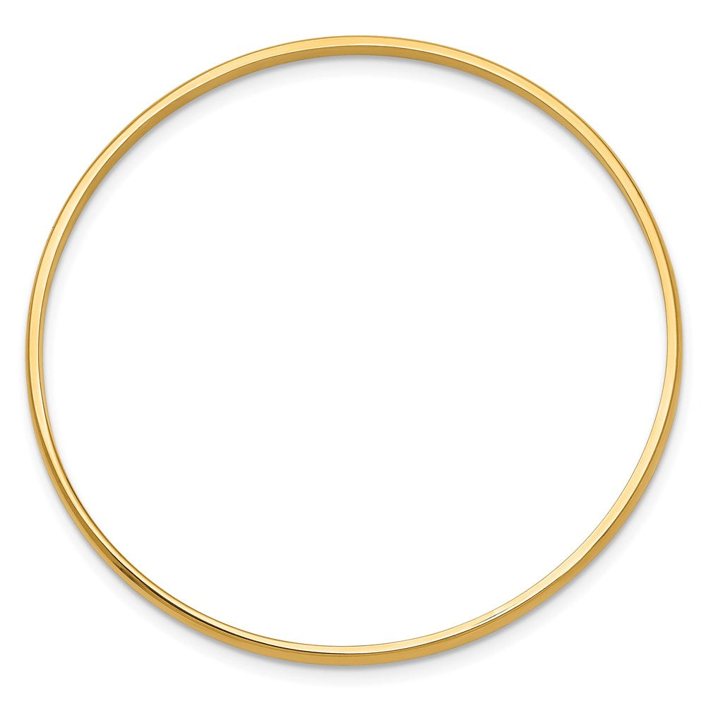 14k Yellow Gold 2.5 mm Slip-on Baby Bangle Bracelet (3.91 grams)