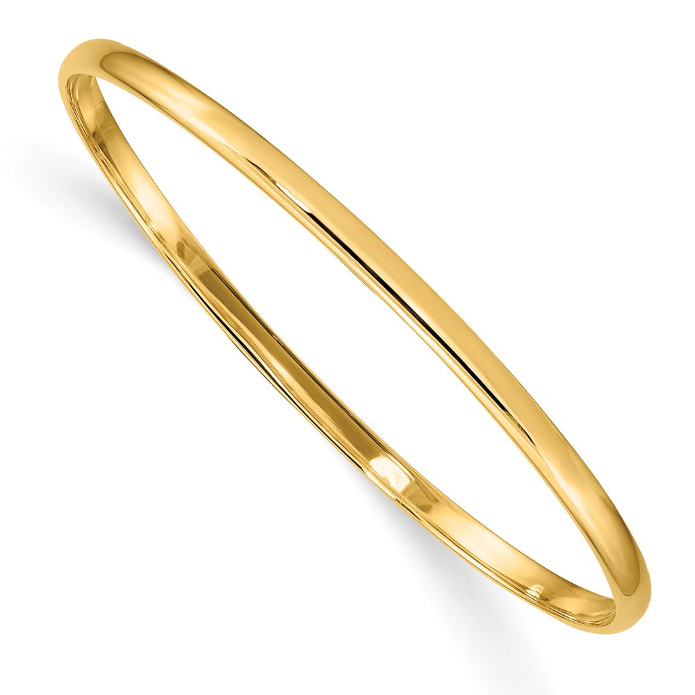 14k Yellow Gold 2.5 mm Slip-on Baby Bangle Bracelet (3.91 grams)