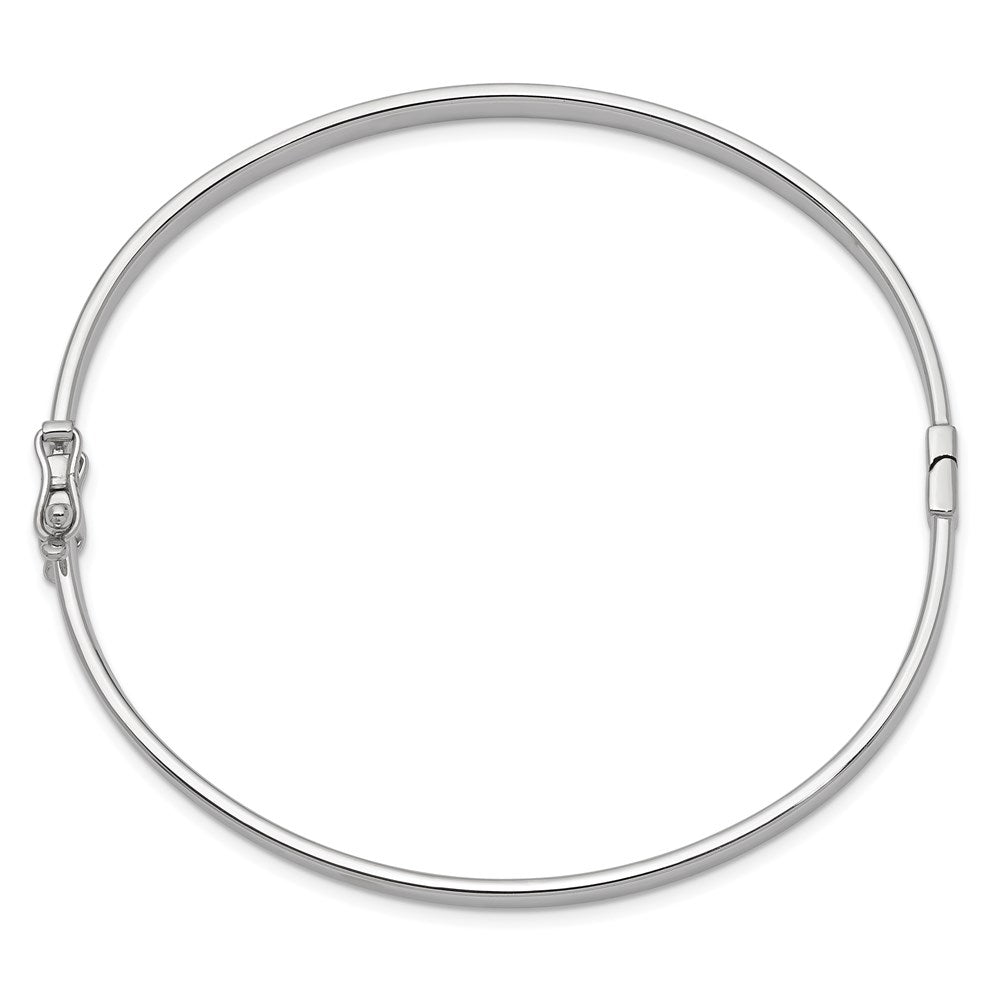14k White Gold 4 mm Hinged Bangle (6.28 grams)