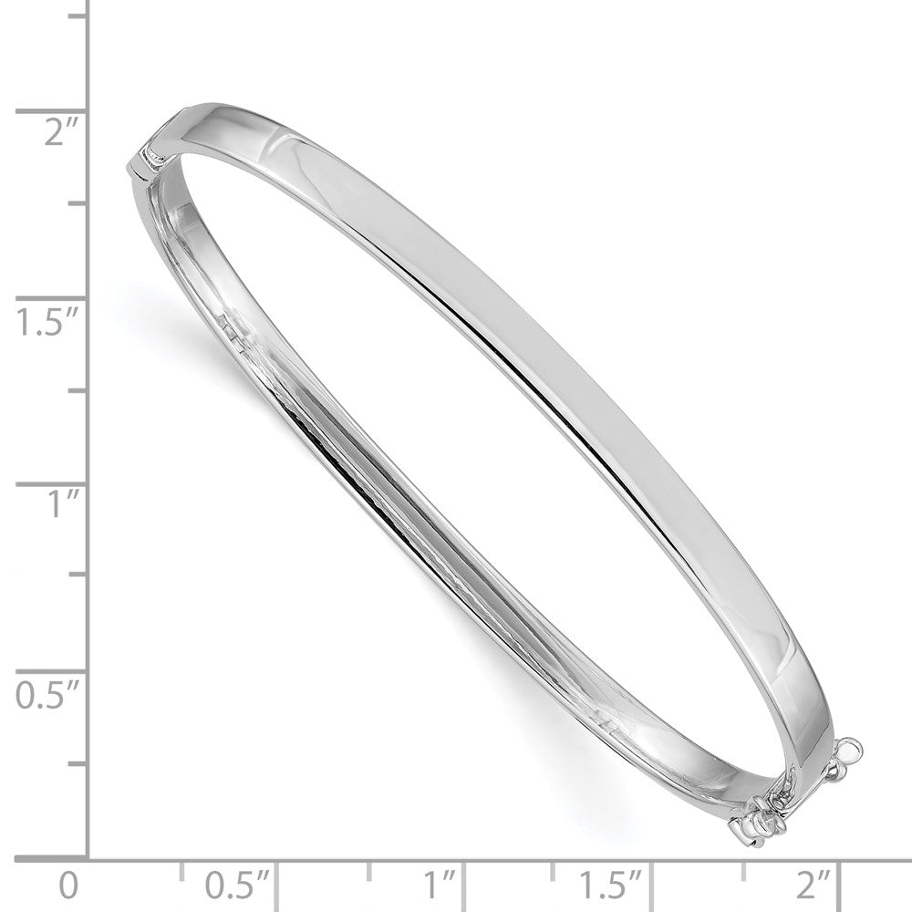 14k White Gold 4 mm Hinged Bangle (6.28 grams)