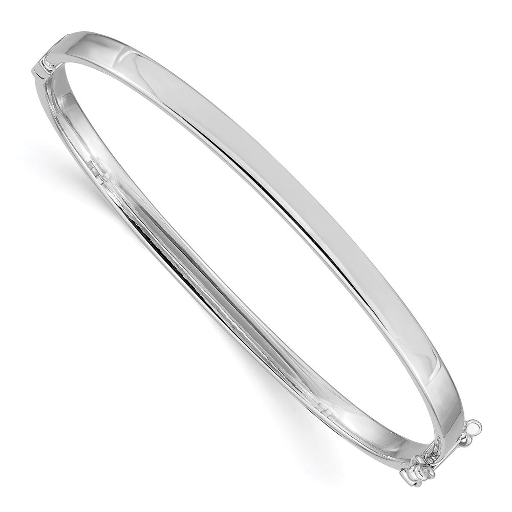14k White Gold 4 mm Hinged Bangle (6.28 grams)